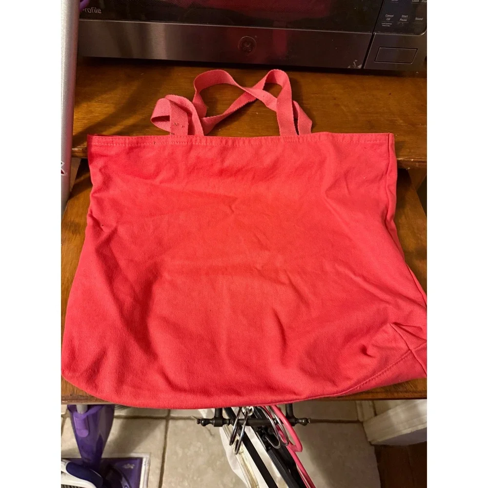 Lancome Paris Be Fearless Pink Canvas Tote Bag Gold‎ Glitter Reusable Shopper
